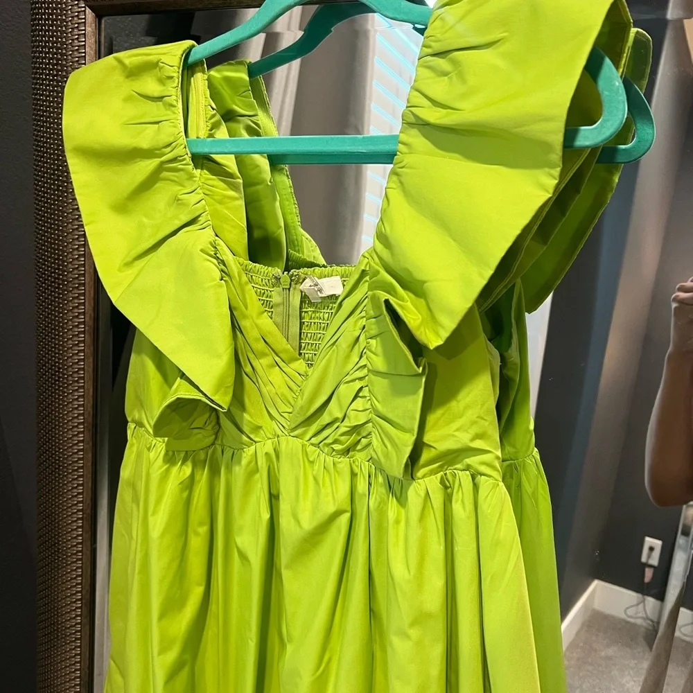 Green Ruffle Dress - Picture 6 of 6